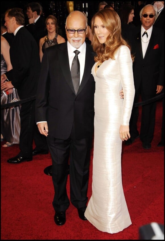 Céline Dion et son mari René Angélil à Hollywood le 27 février 2011