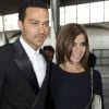 L'acteur Jesse Williams et Carine Roitfeld lors du défilé Homme Givenchy, à Paris le 29 juin 2012