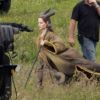 Angelina Jolie sur le tournage de Maleficent. Juin 2012.