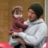 Avec son papa David Beckham lors d'une sortie familiale à Los Angeles en mars 2012