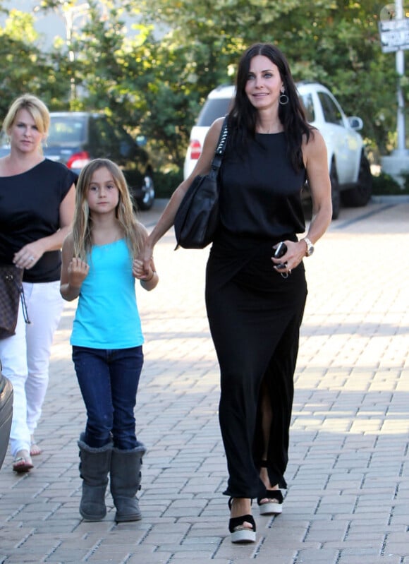 Courteney Cox et sa fille Coco : sortie au restaurant Cafe Habana à Los Angeles le 6 juillet 2012