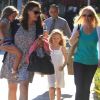 Jennifer Garner et sa petite Seraphina sont allées déjeuner avec des amis, à Brentwood, le 8 juillet 2012