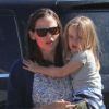 Jennifer Garner et sa fille Seraphina à Brentwood, le 8 juillet 2012