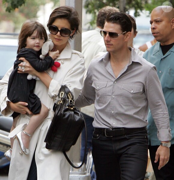 Tom Cruise et Katie Holmes avec leur fille Suri en 2008