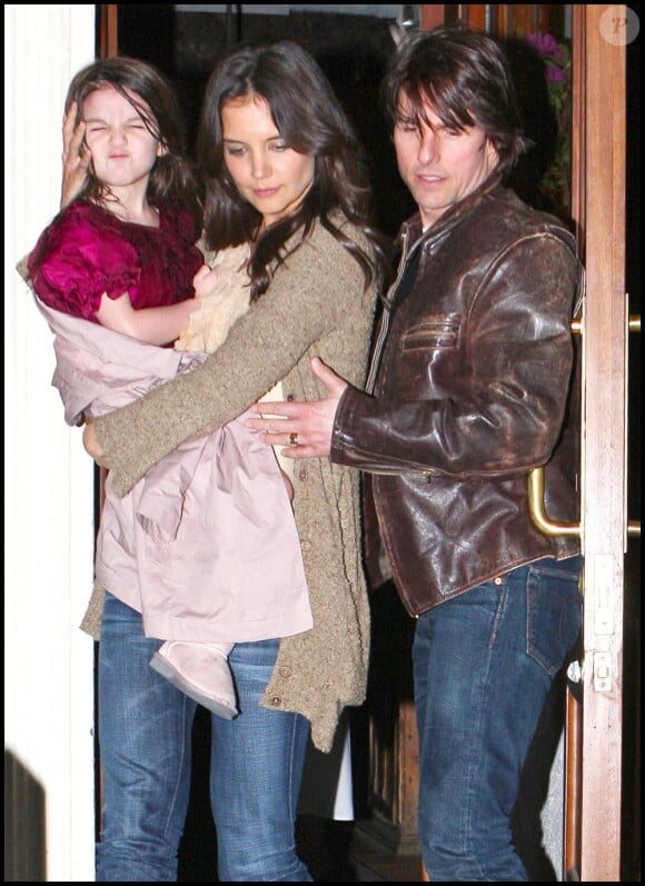 Tom Cruise, Katie Holmes et leur fille en 2011