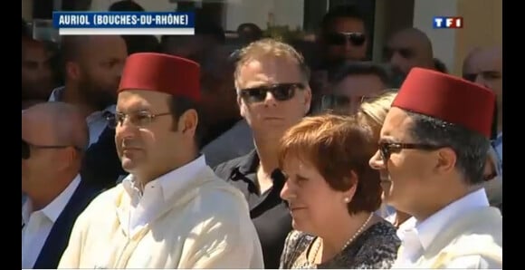 Franck Dubosc lors des obsèques de Mouss Diouf, le 9 juillet 2012
