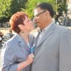 Fabienne Thibeault et son compagnon Christian à Paris, le 22 juin 2012.