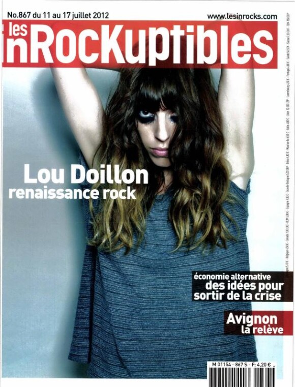 Lou Doillon en couverture des Inrockuptibkes, en kiosques le 11 juillet 2012.
