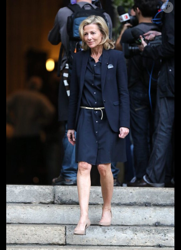 Claire Chazal en juin 2012 à Paris aux obsèques de Thierry Roland