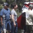  Tom Cruise sur le tournage du film Oblivion à Mammoth Lakes en Californie le 11 juillet 2012. Son fils Connor est venu lui rendre visite 
