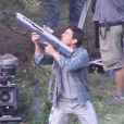  Tom Cruise sur le tournage du film Oblivion à Mammoth Lakes en Californie le 11 juillet 2012 