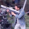 Tom Cruise sur le tournage du film Oblivion à Mammoth Lakes en Californie le 11 juillet 2012