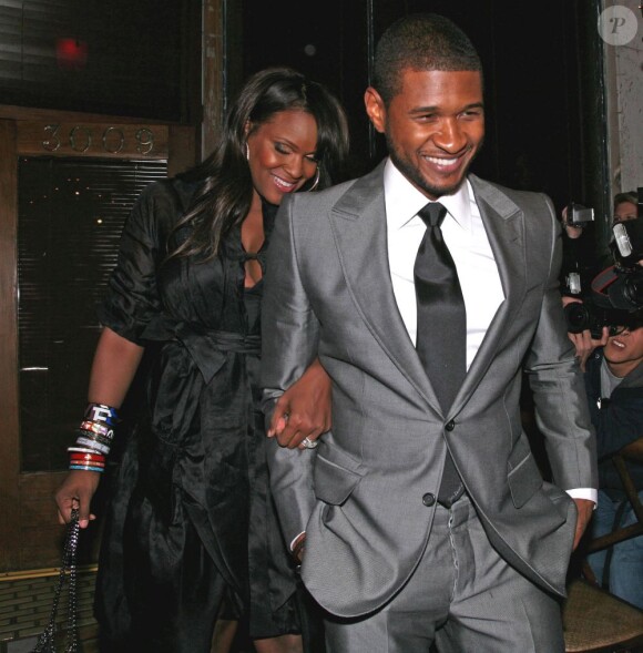 Usher et Tameka Foster à Los Angeles, le 21 avril 2008.