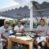 Mansour Bahrami, Cédric Pioline et David Ginola, lors du tournoi Classic Tennis Tour, les jeudi 12 et vendredi 13 juillet à St-Tropez.