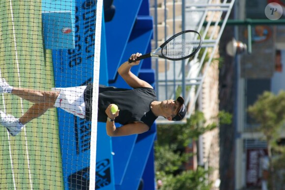 Nagui, lors du tournoi Classic Tennis Tour, les jeudi 12 et vendredi 13 juillet à St-Tropez.