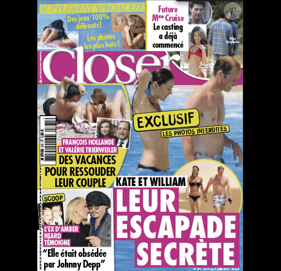 Le magazine Closer du samedi 21 juillet 2012.