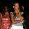 Rihanna et ses copines dans les rues de Saint-Tropez le 21 juillet 2012.