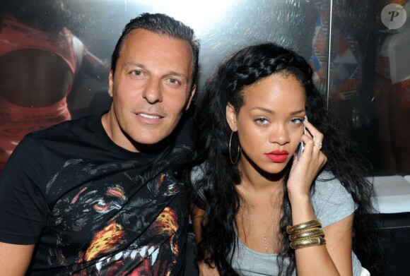 Rihanna reçue par Jean-Roch au VIP Room à Saint-Tropez, le 21 juillet 2012.