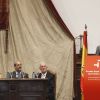 Dans son discours, le prince Felipe a souligné la nécessité d'optimiser les ressources... Le prince Felipe et la princesse Letizia d'Espagne inauguraient le 24 juillet 2012 à Salamanque la réunion annuelle des dirigeants de l'Institut Cervantes.
