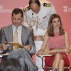 Le prince Felipe et la princesse Letizia d'Espagne inauguraient le 24 juillet 2012 à Salamanque la réunion annuelle des dirigeants de l'Institut Cervantes.