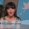 Zooey Deschanel ne manque pas d'humour en découvrant des tweets déplaisants à son sujet sur le plateau de Jimmy Kimmel Live !