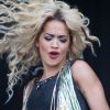 Rita Ora déchaînée lors du T in the Park Festival à Balado en Écosse, le 8 juillet 2012.