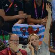 La princesse Charlene de Monaco, le prince Albert à son côté, était intenable lors de la finale du 200 m papillon masculin aux Jeux olympiques de Londres, le 31 juillet 2012. Lorsque le Sud-Africain Chad le Clos, un de ses protégés, est devenu champion olympique en battant Michael Phelps, la princesse monégasque ancienne reine de natation a explosé de joie, avant de toucher la médaille d'or avec gourmandise.