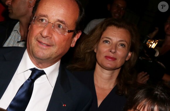 Le président François Hollande et Valérie Trierweiler viennent passer leurs vacances dans le fort de Bregançon à Bormes-les-Mimosas, le 2 août 2012