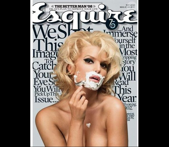 Jessica Simpson en couverture d'Esquire en 2008, une photo qui fait référence à celle avec Marilyn Monroe en 1965