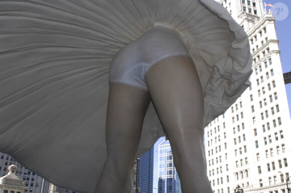 La statue de Marilyn Monroe à Chicago. Elle est tirée de la scène mémorable de Sept ans de réflexion (1955).