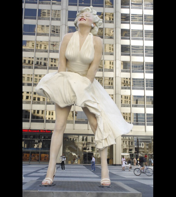 La statue de Marilyn Monroe à Chicago. Elle est tirée de la scène mémorable de Sept ans de réflexion (1955).