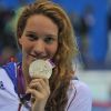 Camille Muffat et sa médaille d'argent lors des Jeux olympiques de Londres le 31 juillet 2012