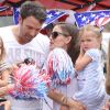Ben Affleck, Jennifer Garner et leur fille Seraphina, le 4 juillet 2012 à Los Angeles