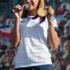 Jessica Ennis, championne olympique de l'heptathlon aux JO de Londres, en août 2012.
