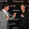 Sylvester Stallone et Jean-Claude Van Damme à Paris le 9 août 2012 pour le photocall d'Expendables 2