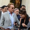 Arnold Schwarzenegger avec sa fille Katherine à Paris le 9 août 2012