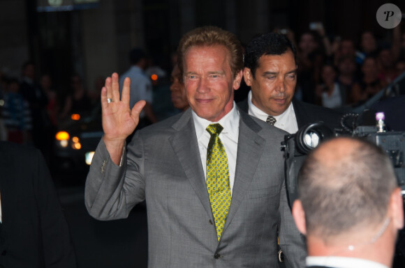 Arnold Schwarzenegger à Paris le 9 août 2012