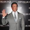 Sylvester Stallone lors du photocall d'Expendables 2 à Paris le 9 août 2012