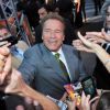 Arnold Schwarzenegger lors la projection d'Expendables 2 à Paris le 9 août 2012