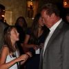 La fille de Sylvester Stallone et Arnold Schwarzenegger lors de l'after-party au Buddha Bar de la projection d'Expendables 2 à Paris le 9 août 2012