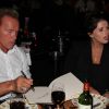 Arnold Schwarzenegger et sa fille Katherine lors de l'after-party au Buddha Bar de la projection d'Expendables 2 à Paris le 9 août 2012