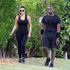 Amoureux, Kim Kardashian et Kanye West font leur sport à Hawaï le 11 août 2012