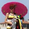 Gwen Stefani sur la plage de New Port Beach avec ses fils le 11 août 2012
