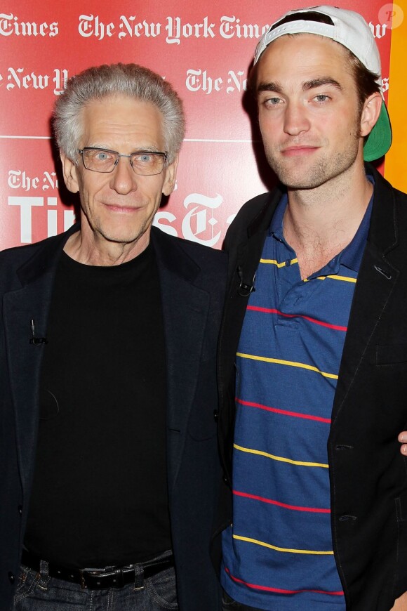 Robert Pattinson et David Cronenberg le 15 août 2012 à New York.