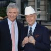 Larry Hagman et Patrick Duffy lors de la soirée de lancement de Dallas, à Londres, le 20 août 2012