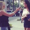 Nabilla et Caroline sur le tournage d'Hollywood Girls 2 - photos postées par Nabilla sur son compte Instagram