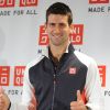 Novak Djokovic à New York le 22 août 2012 lors d'une conférence de presse de son sponsor