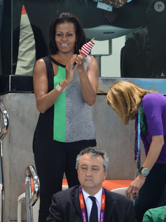 Michelle Obama le 28 juin 2012 lors des Jeux olympiques de Londres