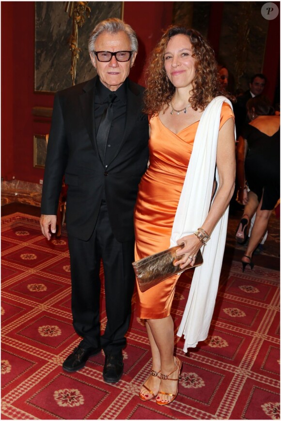 Harvey Keitel et son épouse Daphna lors du dîner d'ouverture du festival de Deauville 2012.