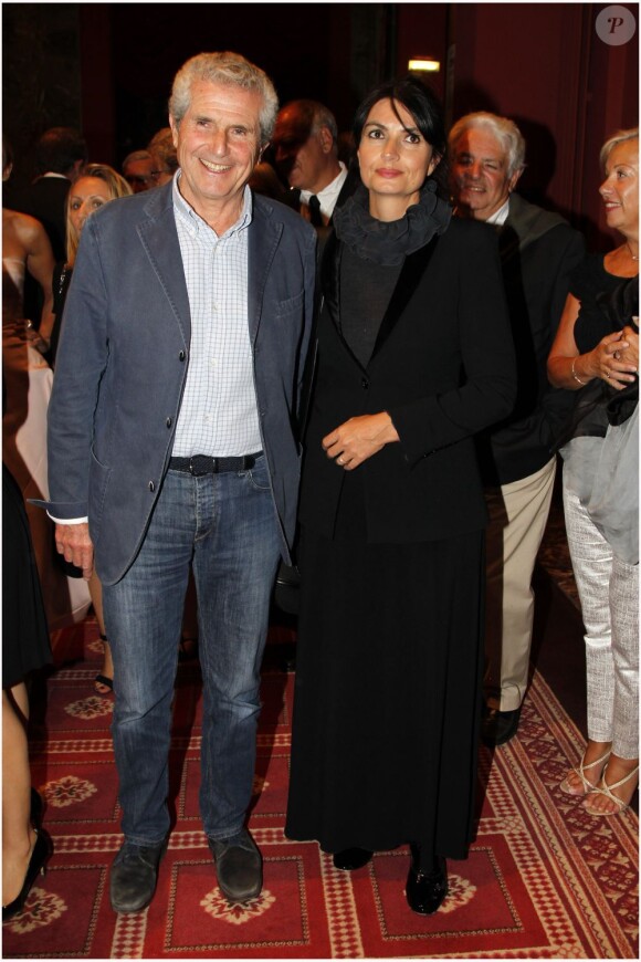 Claude Lelouch et sa compagne lors du dîner d'ouverture du festival de Deauville 2012.